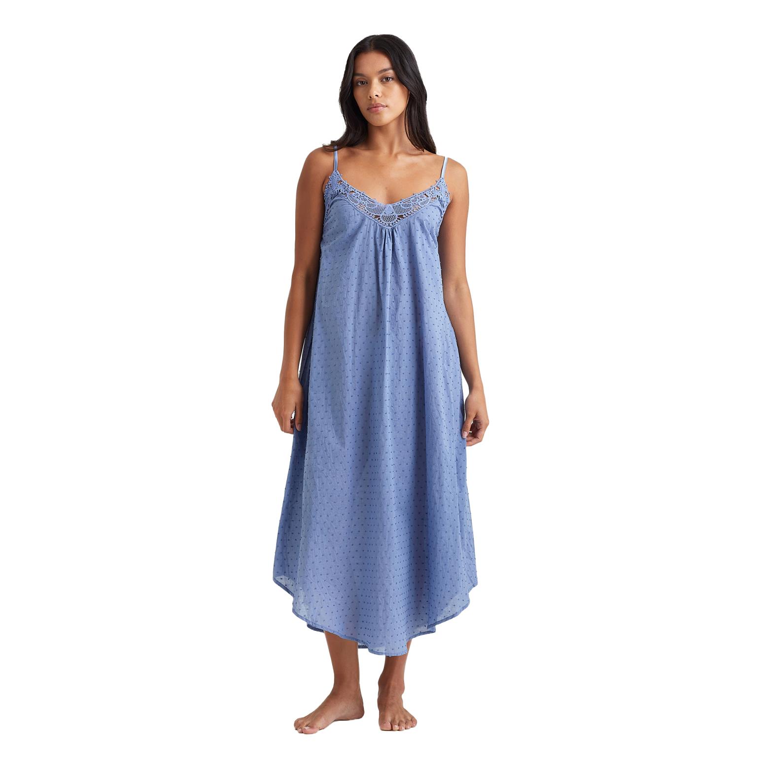 Papinelle Swiss Dot Lace Front Maxi Nightie